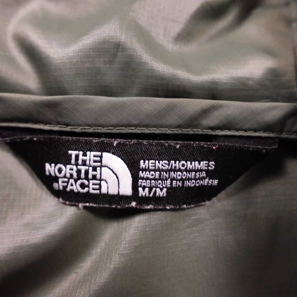 The North Face WindWall Full-Zip Hooded Jacket Men’s Medium Green‎ Gray Abstract